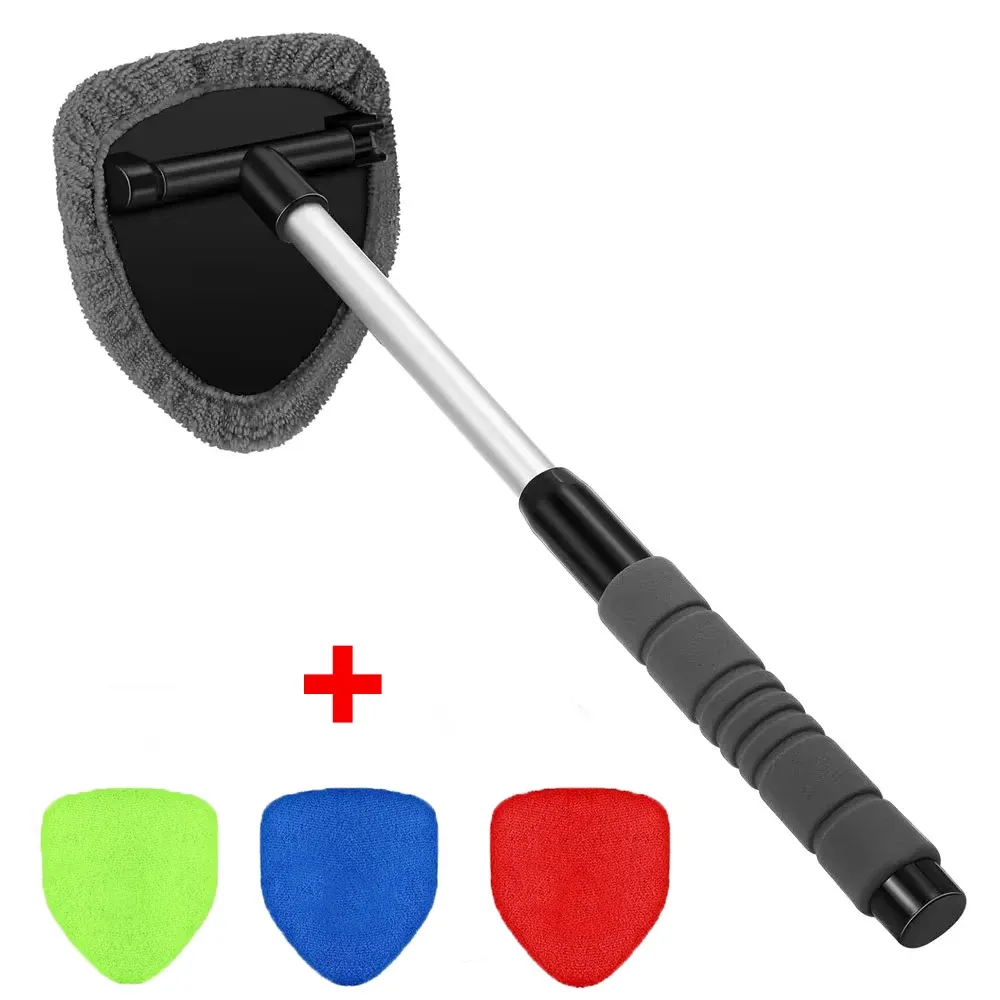Ensemble de brosses de nettoyage de pare-brise de voiture en microfibre, nettoyeur de vitres télescopique, nettoyeur de vitres pour voiture, brosse anti-buée, nouveauté 2026 11