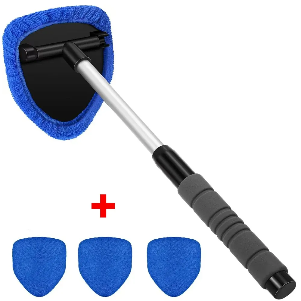 Ensemble de brosses de nettoyage de pare-brise de voiture en microfibre, nettoyeur de vitres télescopique, nettoyeur de vitres pour voiture, brosse anti-buée, nouveauté 2026 10