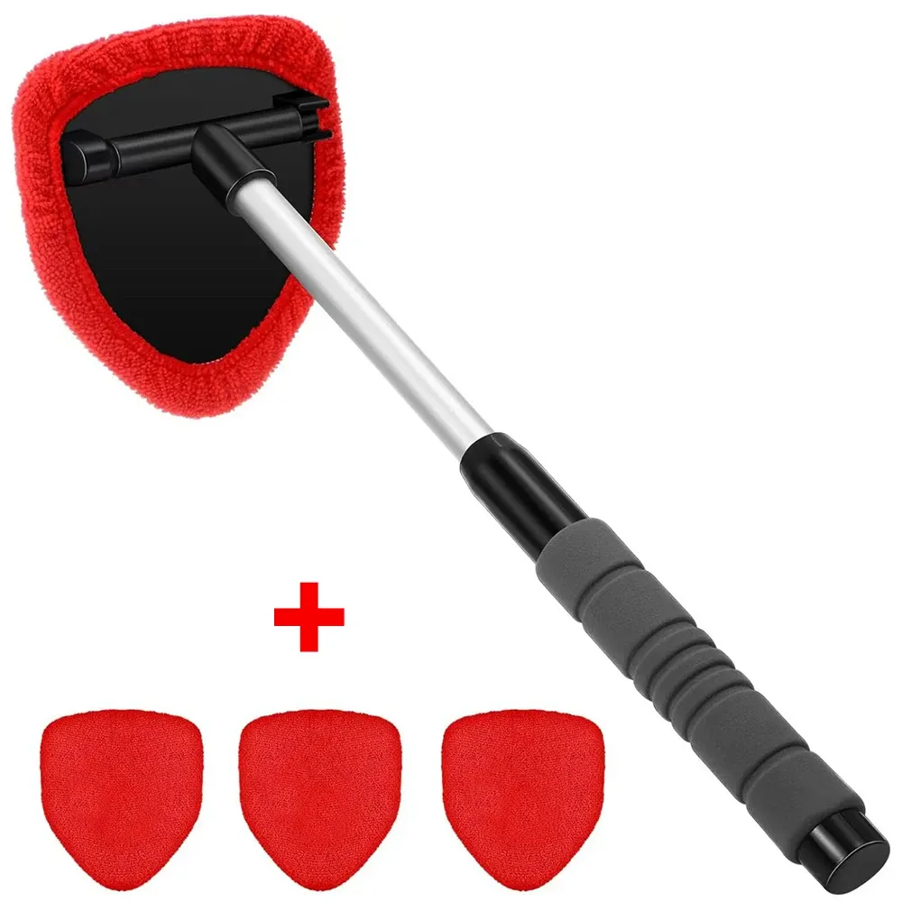Ensemble de brosses de nettoyage de pare-brise de voiture en microfibre, nettoyeur de vitres télescopique, nettoyeur de vitres pour voiture, brosse anti-buée, nouveauté 2026 9