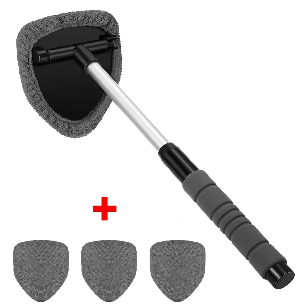 Ensemble de brosses de nettoyage de pare-brise de voiture en microfibre, nettoyeur de vitres télescopique, nettoyeur de vitres pour voiture, brosse anti-buée, nouveauté 2026 7