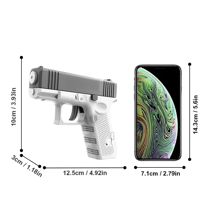 Mini pistolet à eau manuel pour enfants, jouet d'extérieur à tir continu pour l'été 6