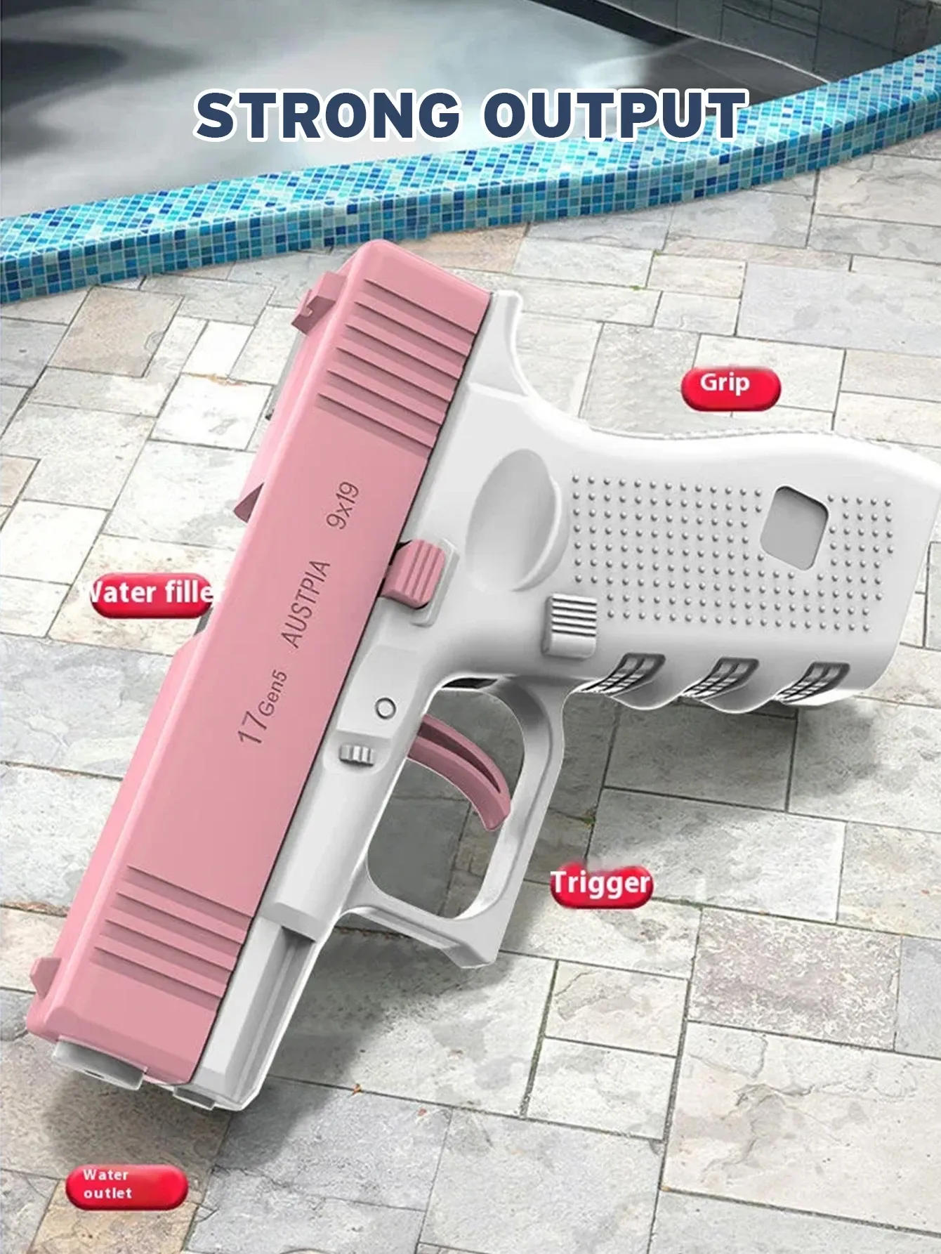 Mini pistolet à eau, prise en main