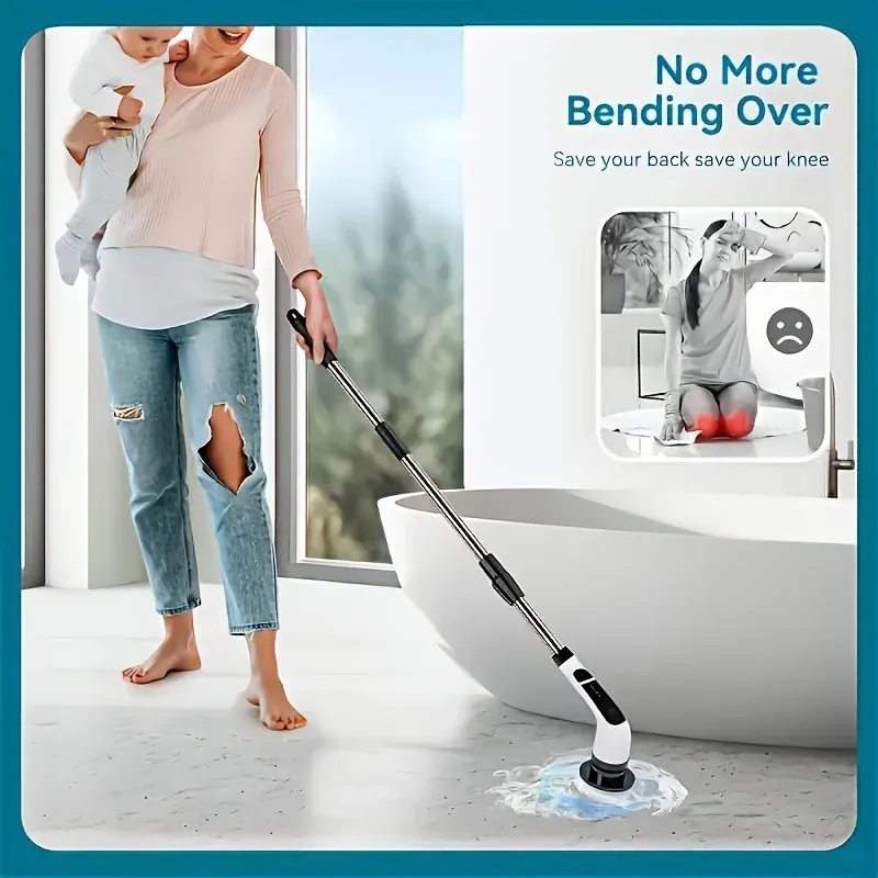 Brosse de nettoyage électrique, vue de l'ensemble