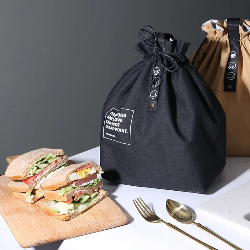 Sac à bento en toile, poignée