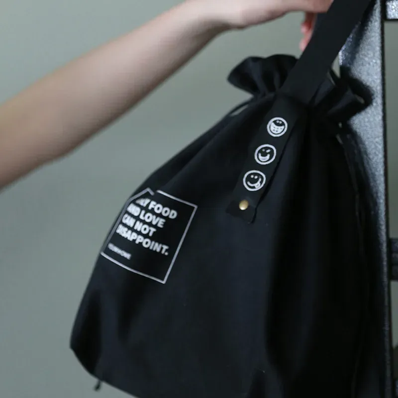 Sac à bento en toile, vue latérale
