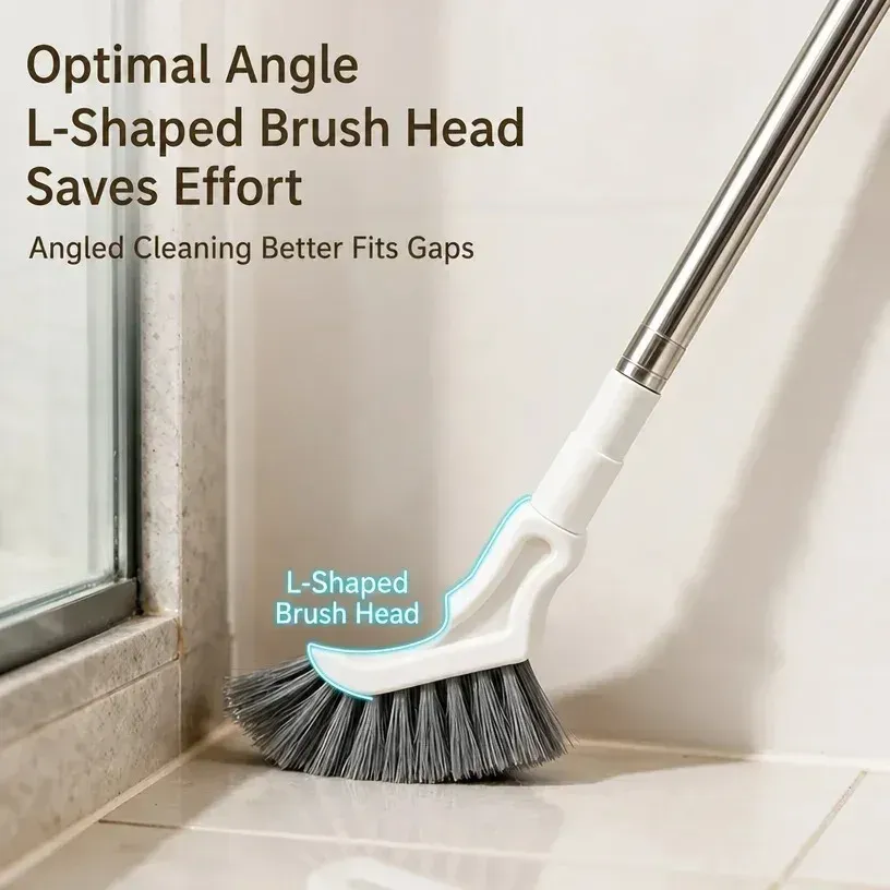 Brosse de nettoyage télescopique vue de face