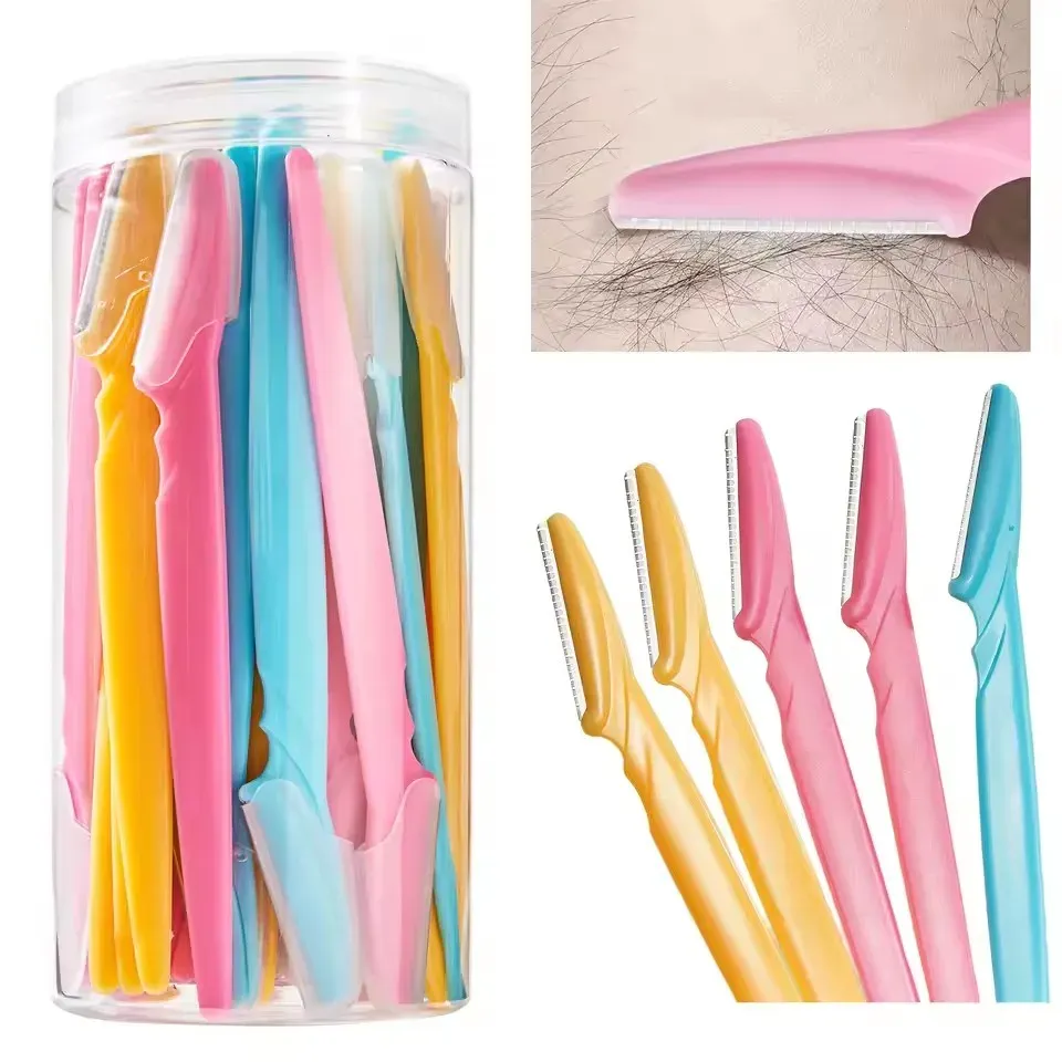 Tondeuse à sourcils, outil de beauté pour le maquillage, rasoir à sourcils sécurisé, rasoir pour l'épilation du visage et du corps, lames de rasoir pour femmes, couteau à façonner les sourcils - Image 1