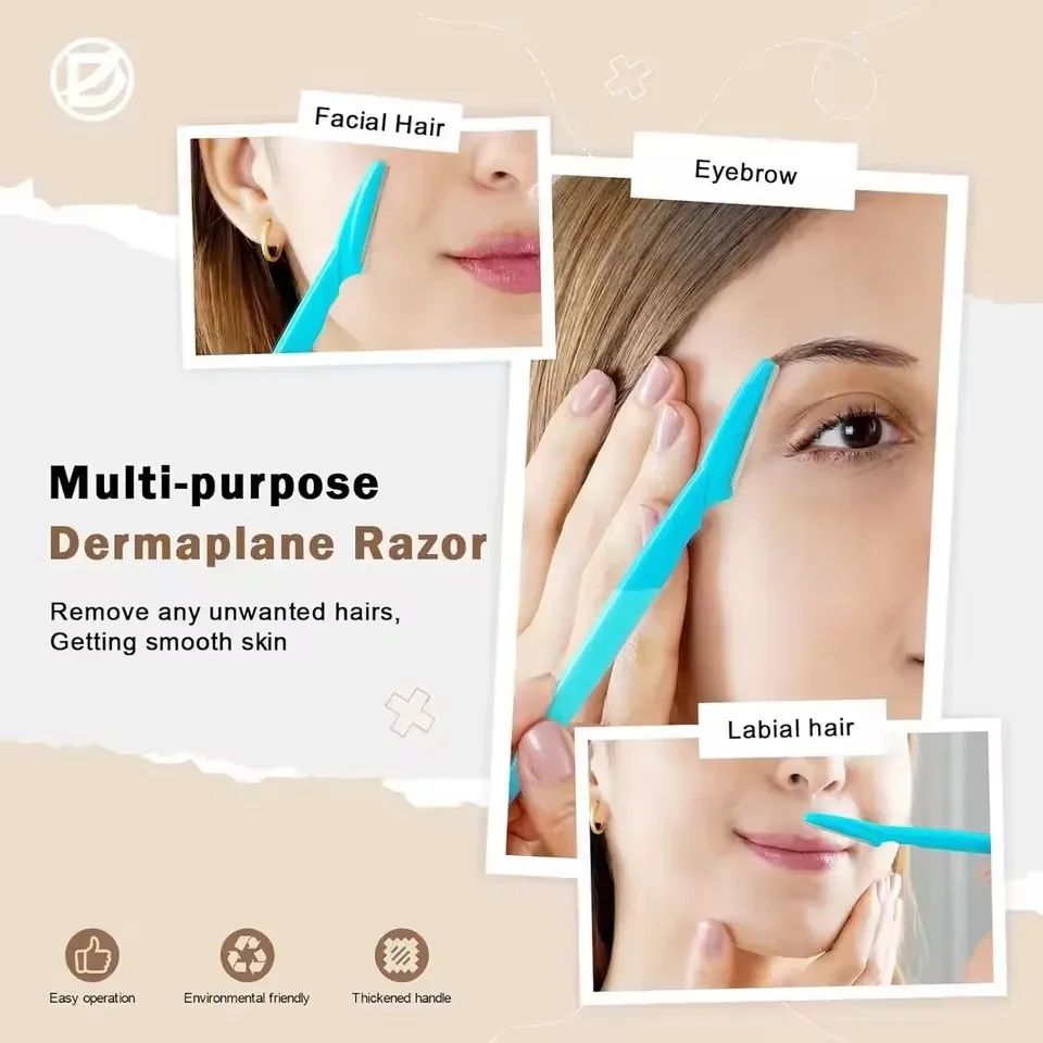 Tondeuse à sourcils, outil de beauté pour le maquillage, rasoir à sourcils sécurisé, rasoir pour l'épilation du visage et du corps, lames de rasoir pour femmes, couteau à façonner les sourcils 3