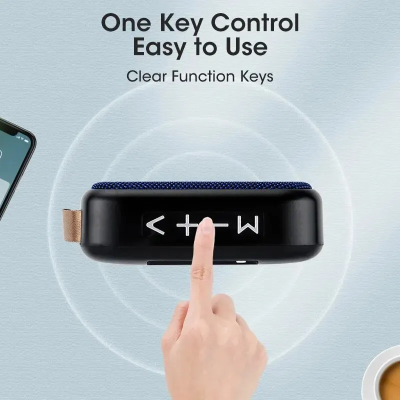 Mini haut-parleur Bluetooth sans fil portable à basses intenses, à usage extérieur ou domestique 2