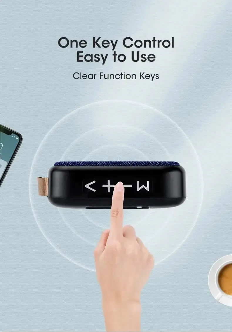 Haut-parleur Bluetooth sous différents angles