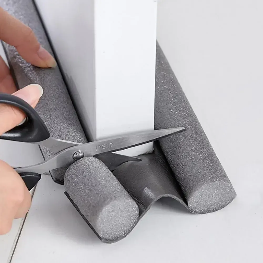 Bande d'étanchéité coupe-vent et anti-poussière pour porte, à double protection, insonorisante 2