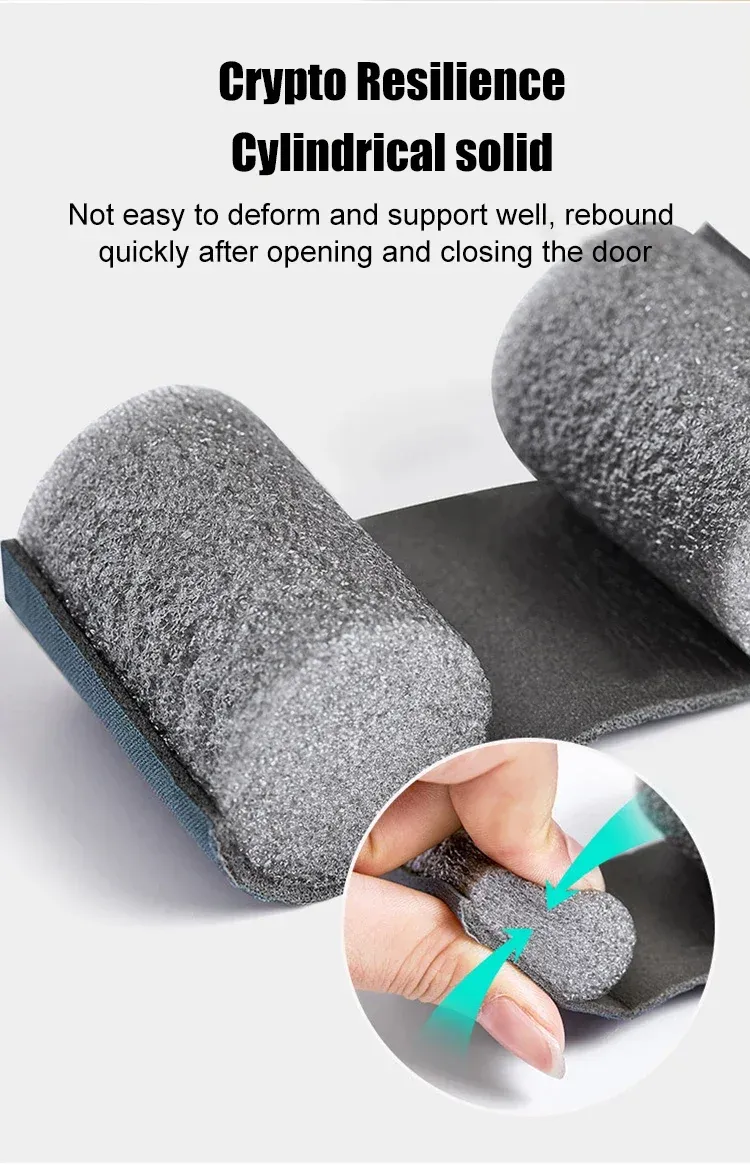 Bande d'étanchéité coupe-vent et anti-poussière pour porte, à double protection, insonorisante 6