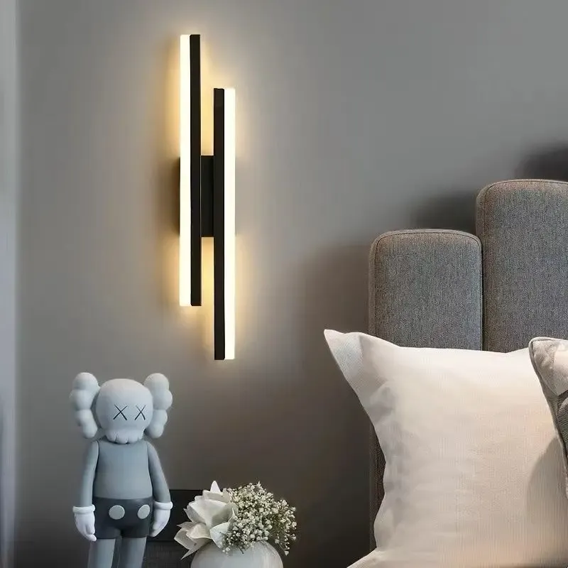 Applique murale LED en cuivre avec abat-jour acrylique pour chambre à coucher 2