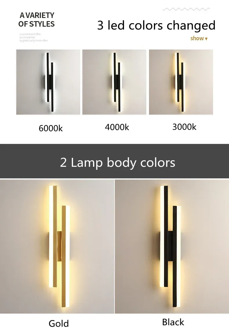 Détail de l'applique murale LED