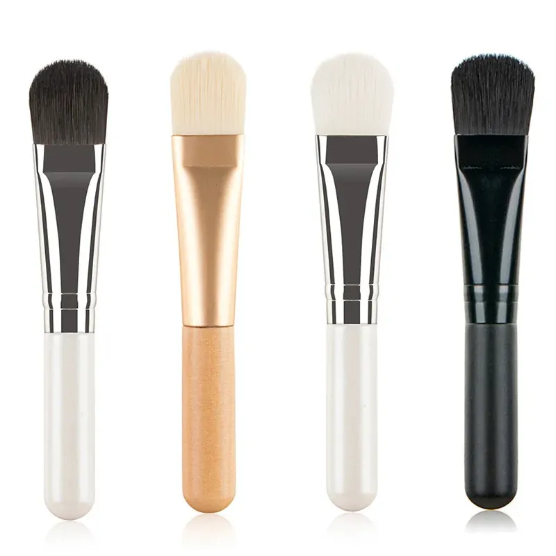 Brosse à masque facial à poils doux et plats, pour le nettoyage du visage et l'application du fond de teint et des anti-cernes 2