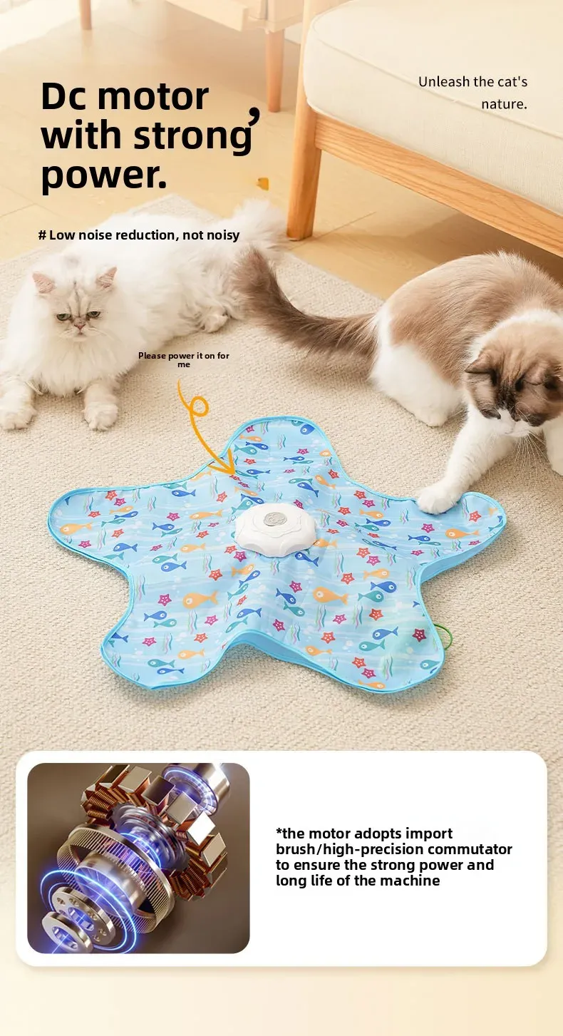 Jouet interactif pour chat dans un intérieur