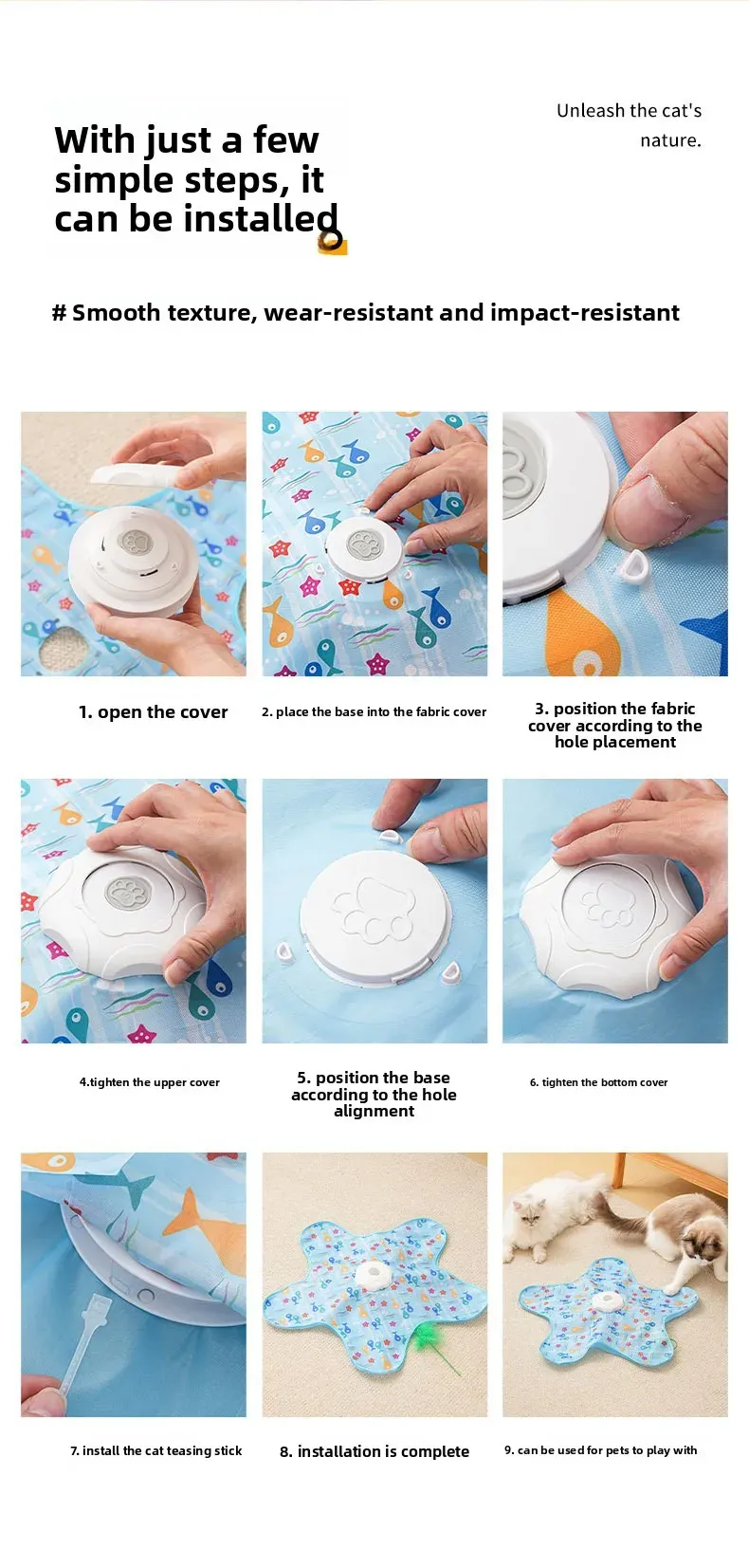 Jouet interactif pour chat, utilisation quotidienne