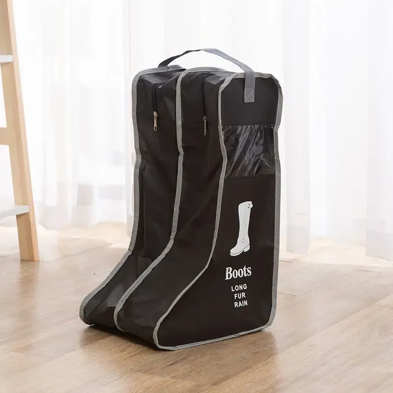 Sac de rangement pour chaussures avec housse anti-poussière pour bottes de pluie, pochette de voyage portable à fermeture éclair 8