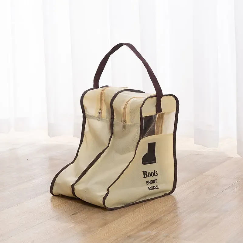 Sac de rangement pour chaussures avec housse anti-poussière pour bottes de pluie, pochette de voyage portable à fermeture éclair 17