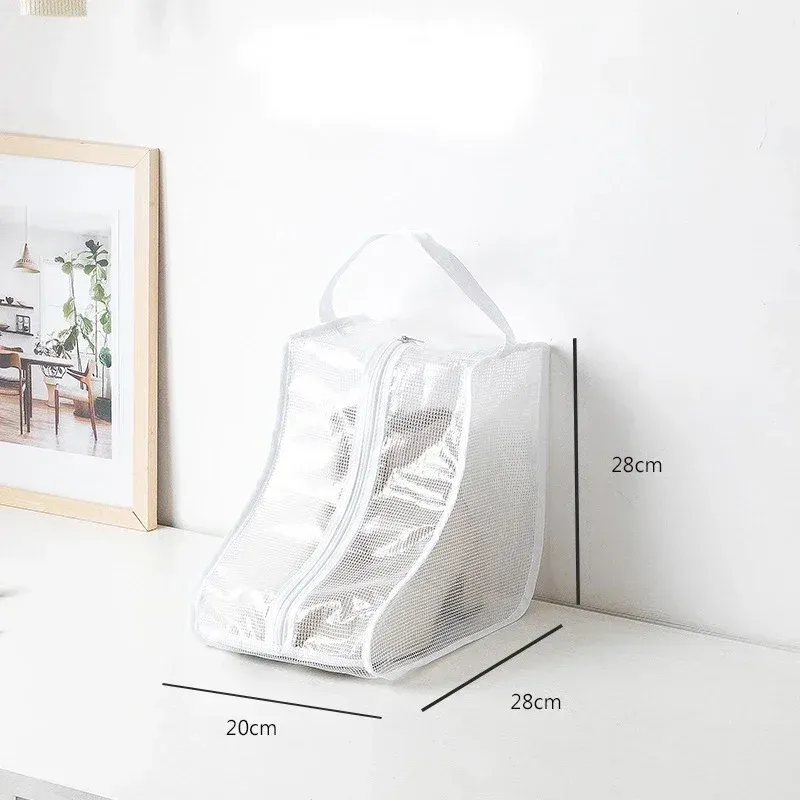 Sac de rangement pour chaussures avec housse anti-poussière pour bottes de pluie, pochette de voyage portable à fermeture éclair 13