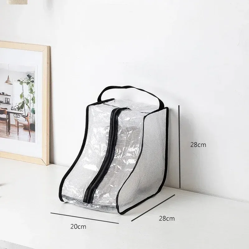 Sac de rangement pour chaussures avec housse anti-poussière pour bottes de pluie, pochette de voyage portable à fermeture éclair 18