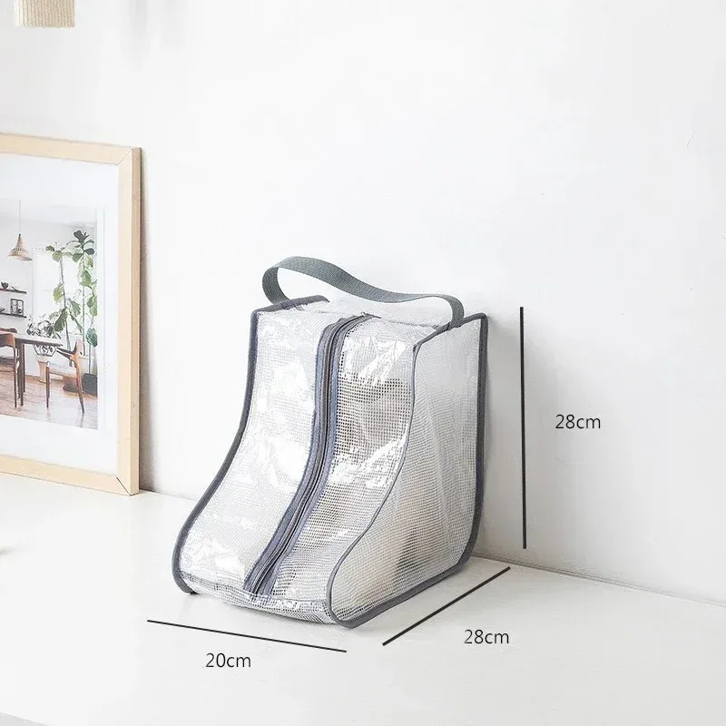 Sac de rangement pour chaussures avec housse anti-poussière pour bottes de pluie, pochette de voyage portable à fermeture éclair 16