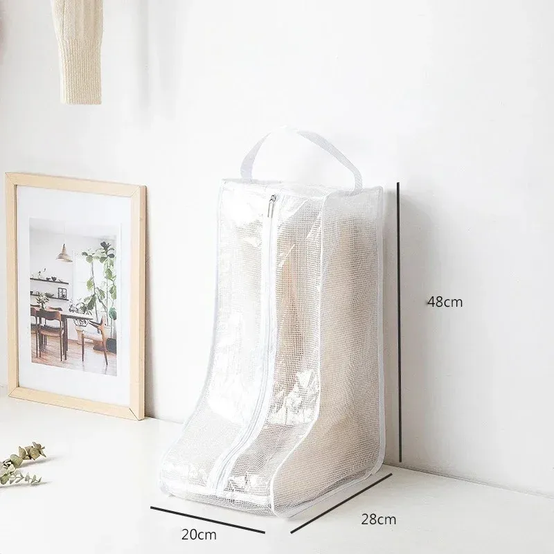 Sac de rangement pour chaussures avec housse anti-poussière pour bottes de pluie, pochette de voyage portable à fermeture éclair 11