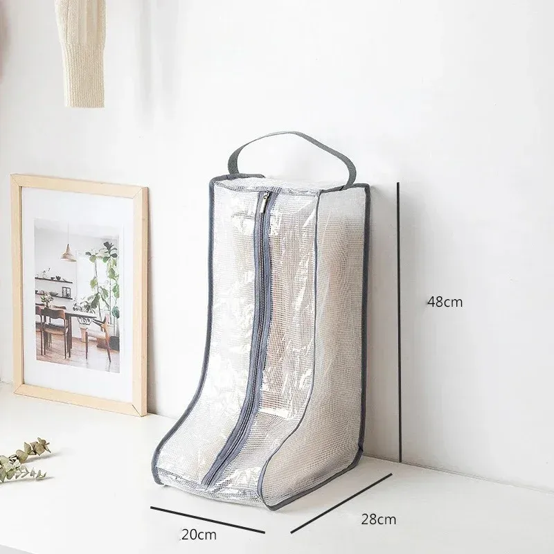 Sac de rangement pour chaussures avec housse anti-poussière pour bottes de pluie, pochette de voyage portable à fermeture éclair 12