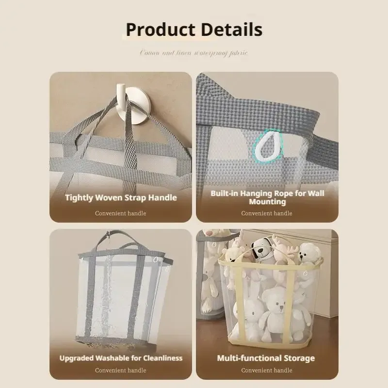 Panier à linge avec poignée portable