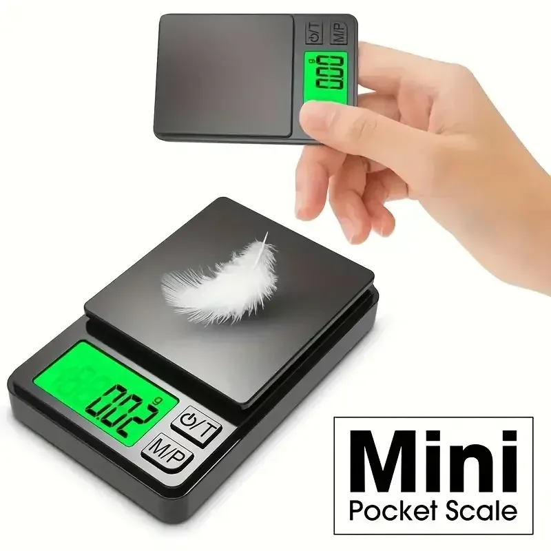 Balance numérique de poche haute précision 200/500/1000 g, précision 0,01 g, portable 4