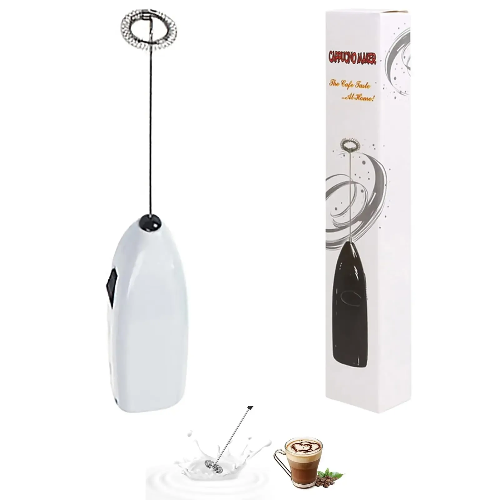 Mousseur à lait électrique portable à piles, mini fouet mélangeur pour café, cappuccino et chocolat chaud 9