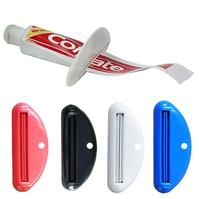 Distributeur manuel multifonctionnel de dentifrice et presse-tube à crème avec pince d'extraction pour salle de bain
