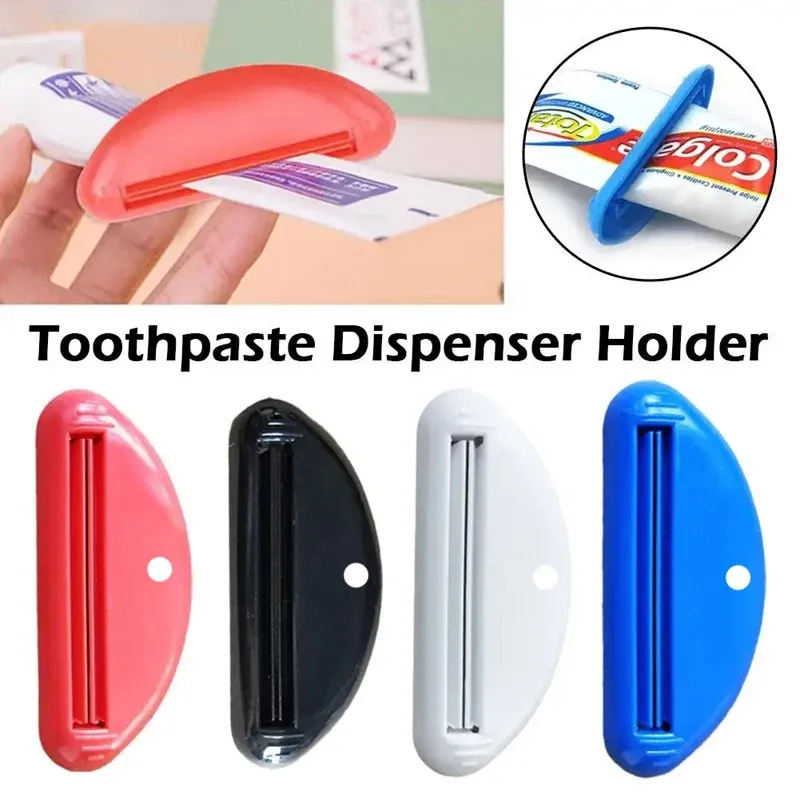 Distributeur manuel multifonctionnel de dentifrice et presse-tube à crème avec pince d'extraction pour salle de bain 5