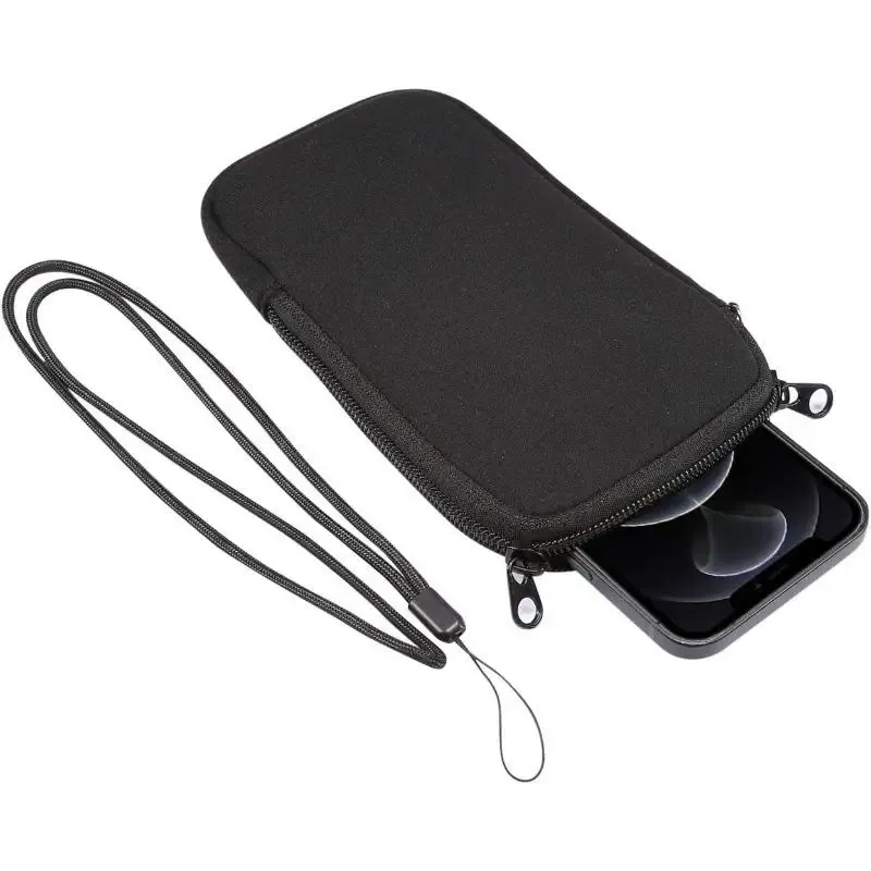 Pochette téléphone en néoprène, détail du matériau