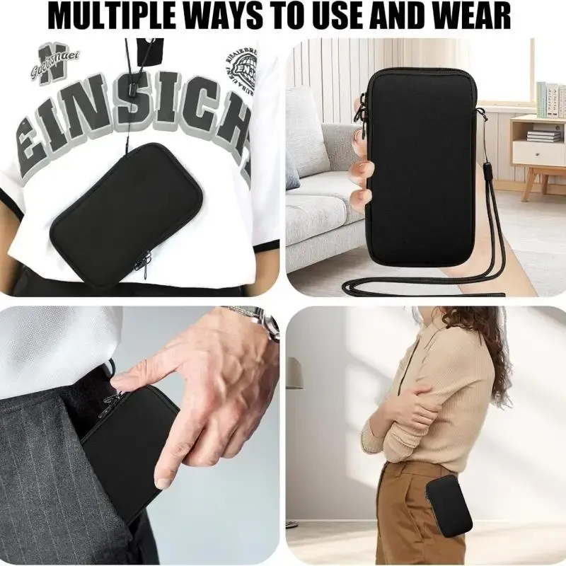 Pochette téléphone en néoprène, lanière portable