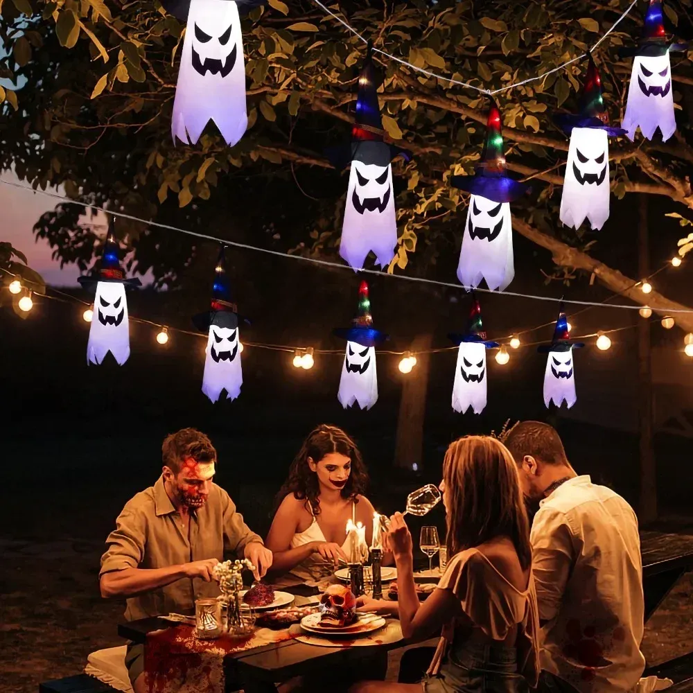Décoration fantôme lumineuse pour maison hantée