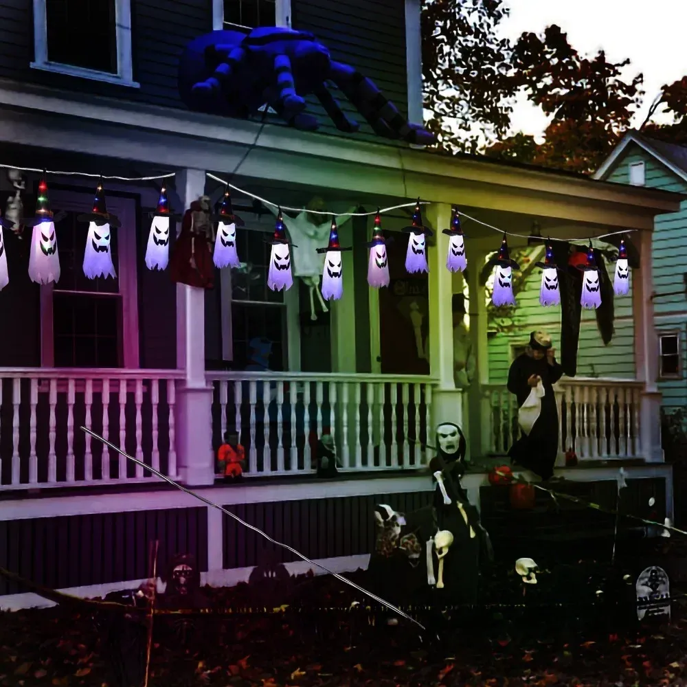 Décor d'Halloween lumineux pour maison hantée