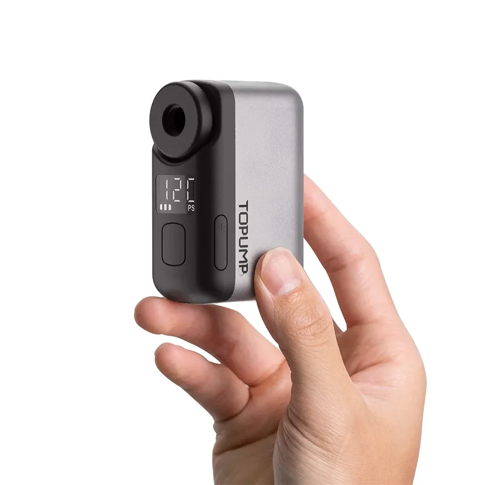 TOPUMP TB2 PRO Mini Pompe Électrique Portable sans Fil pour Vélo, 120 PSI, Batterie 450 mAh avec Écran et Charge Rapide 2