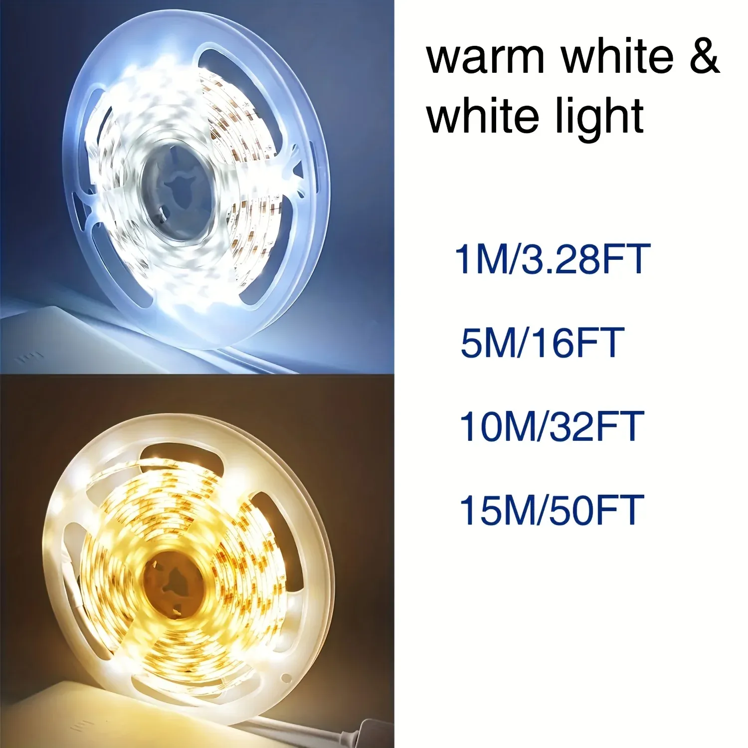 Bandes lumineuses LED blanches, détail
