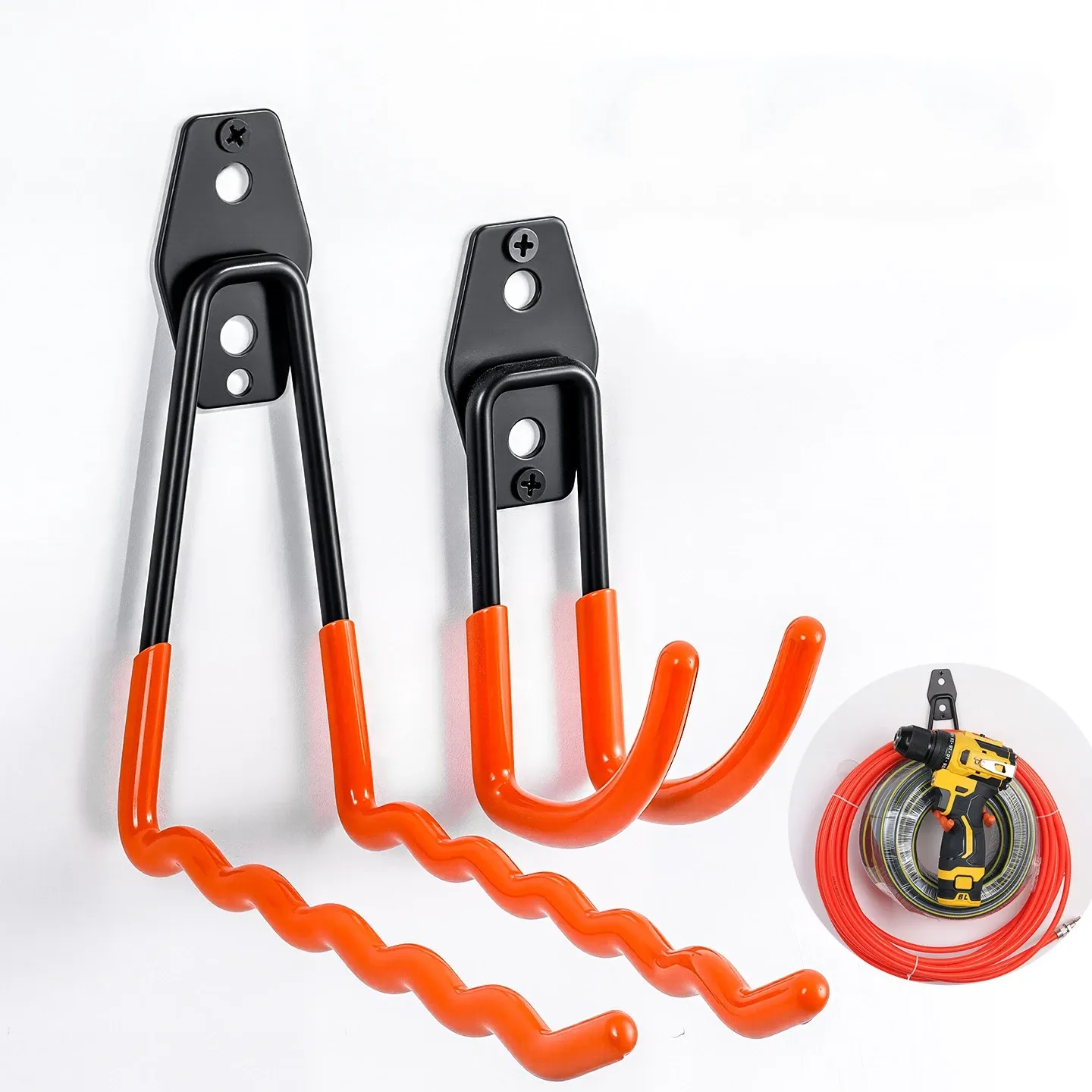 Crochets muraux utilitaires pour garage et jardin, organisateur d'outils robuste - Image 1