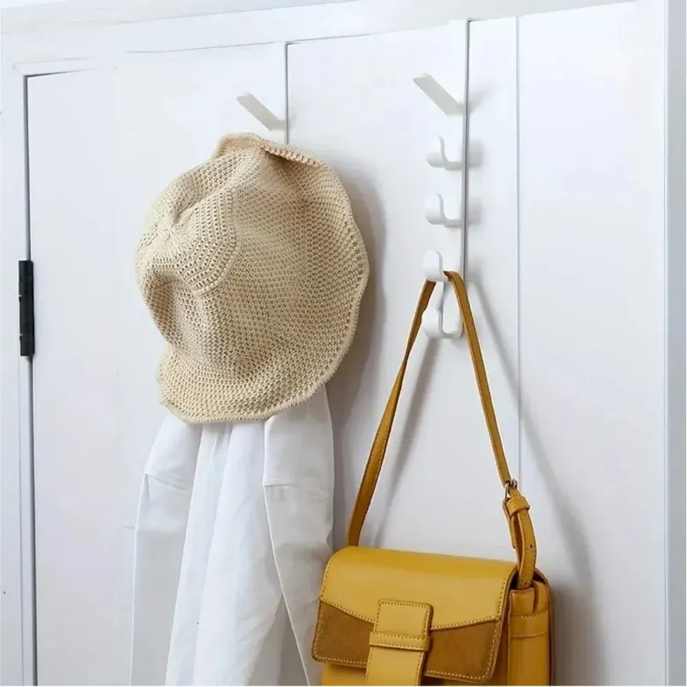 Cintre de porte pour chambre à coucher en plastique – Support suspendu pour vêtements et sacs 2