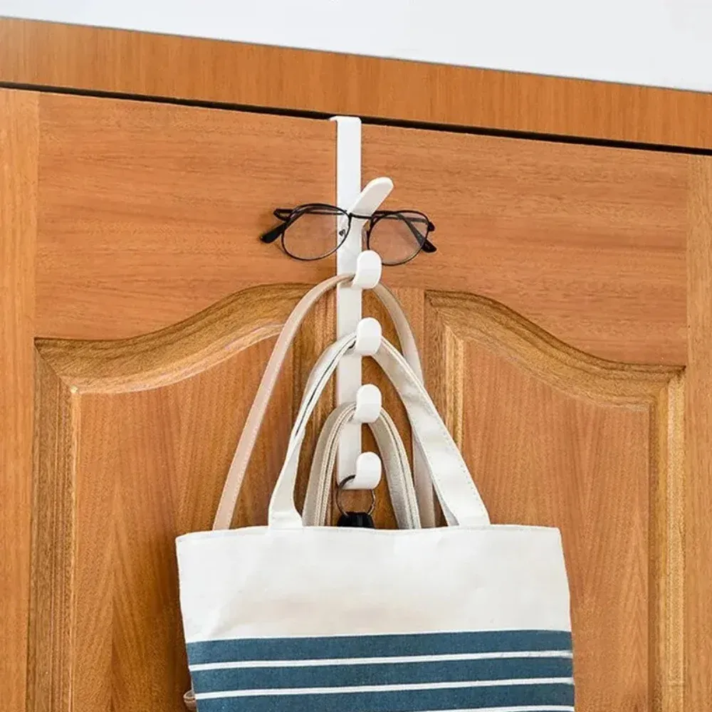 Cintre de porte pour chambre à coucher en plastique – Support suspendu pour vêtements et sacs 3