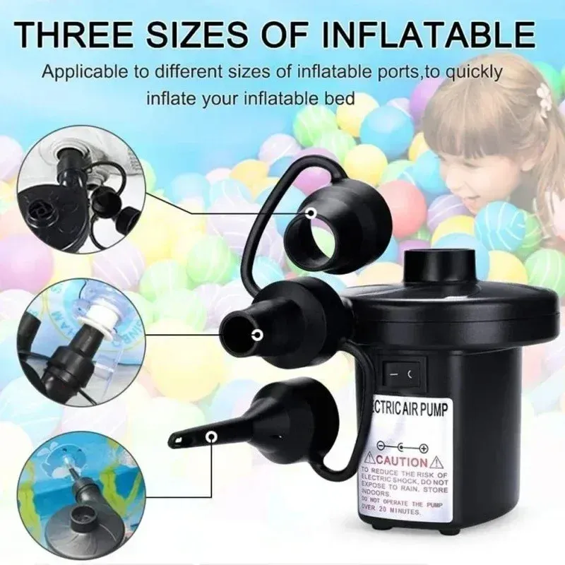 Pompe à air électrique portable haute pression, gonflage et dégonflage rapides pour matelas pneumatiques, bateaux gonflables et flotteurs de piscine 6