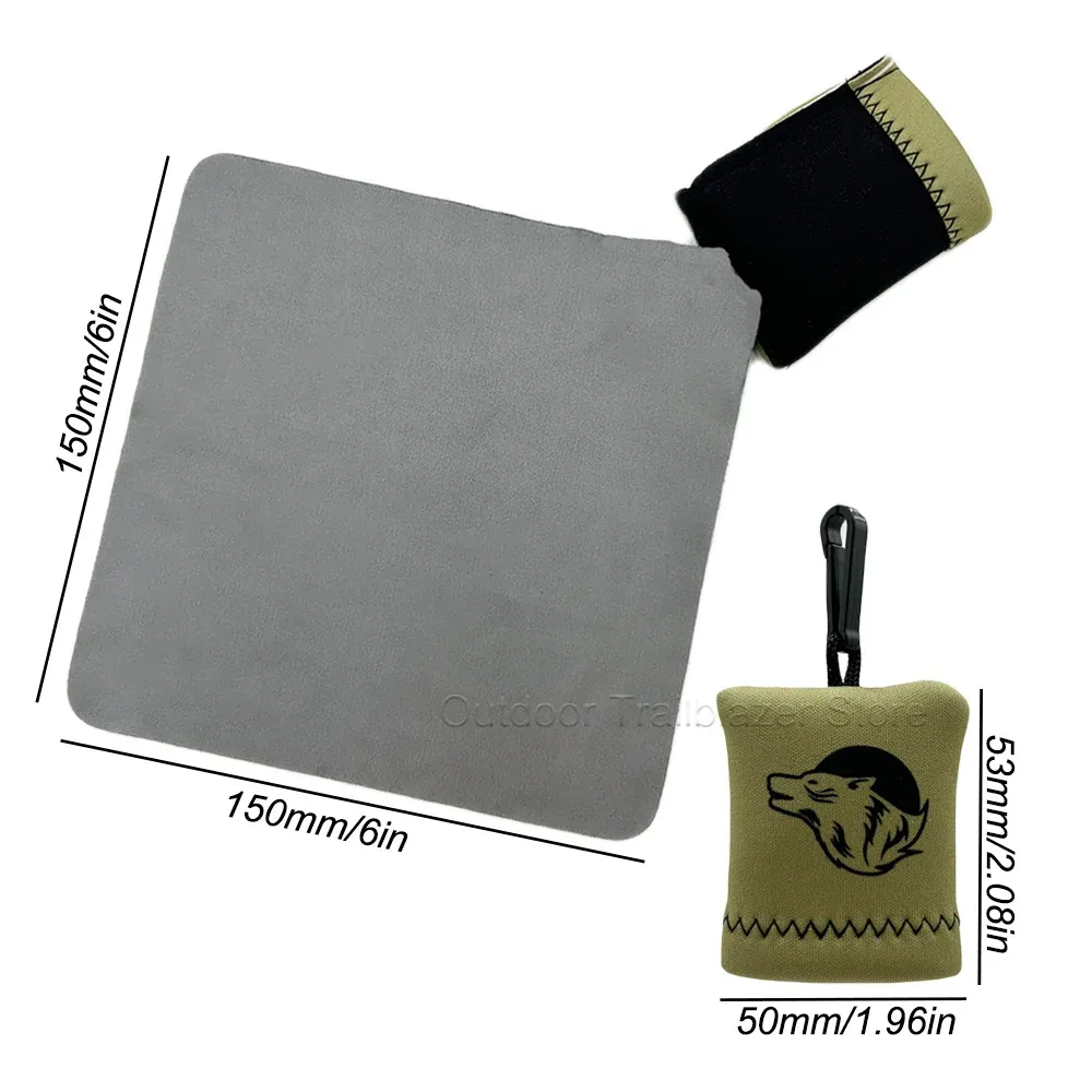 Chiffon de nettoyage ultra-fin en microfibre pour lentilles, avec étui de rangement monobloc pour jumelles et lunettes 5