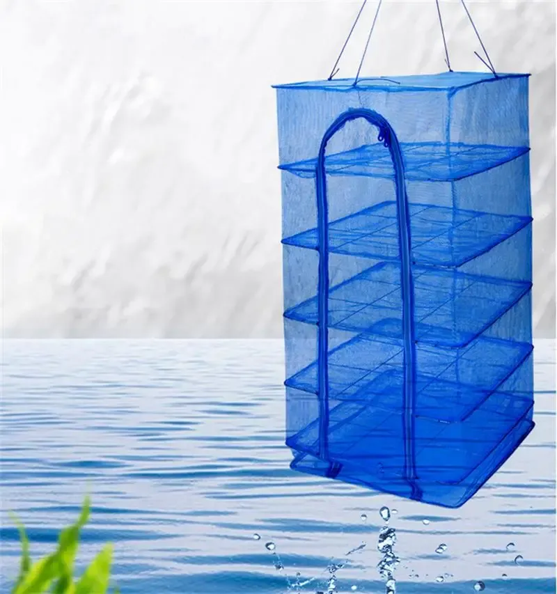 Filet de séchage pliable à 3 niveaux pour poissons, fleurs et plantes - Image 1