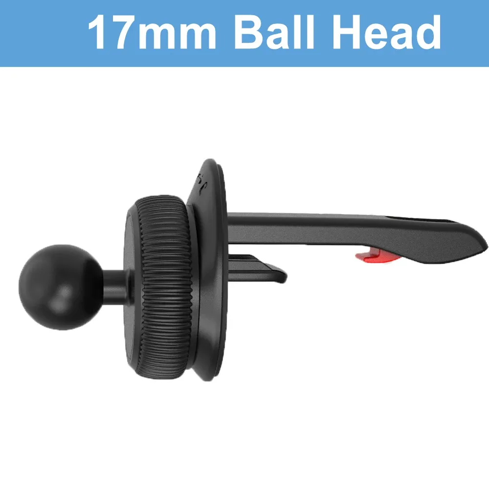 Support universel McGiLLon pour grille d'aération de voiture, base à rotule de 17 mm, crochet spiralé pour grille d'aération, support de téléphone portable pour GPS 8