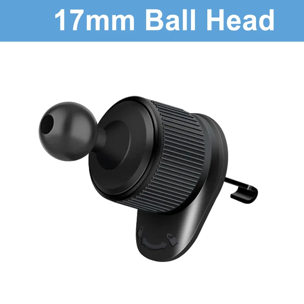 Support universel McGiLLon pour grille d'aération de voiture, base à rotule de 17 mm, crochet spiralé pour grille d'aération, support de téléphone portable pour GPS 9