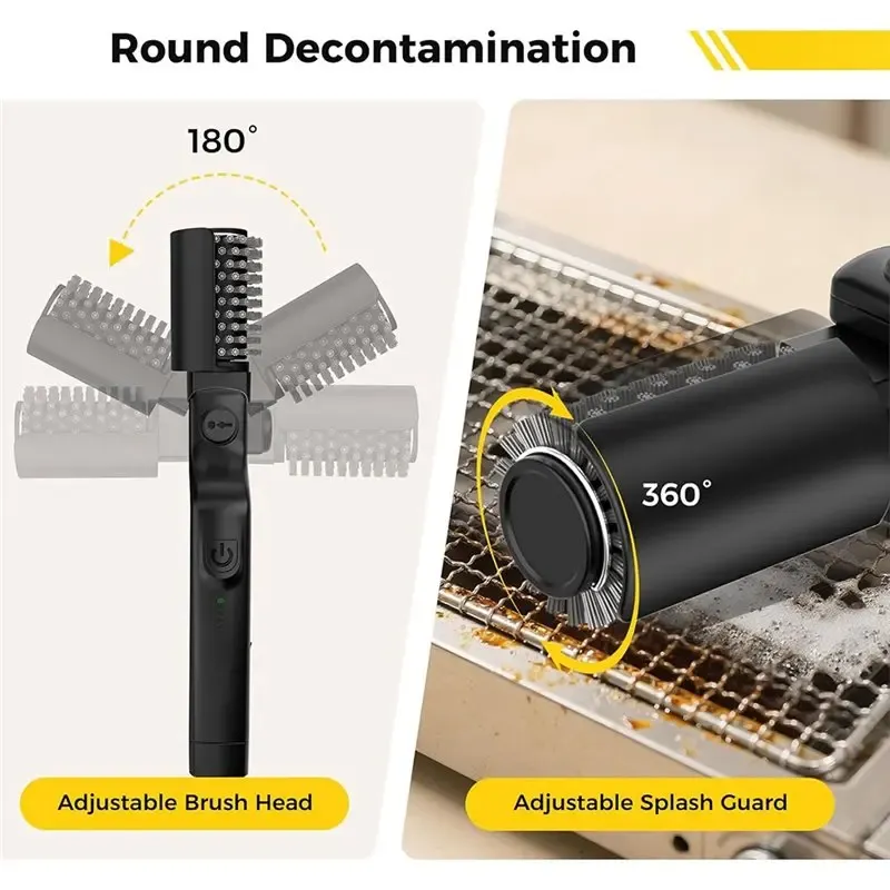 Brosse de nettoyage électrique sans fil pour barbecue en acier inoxydable 2