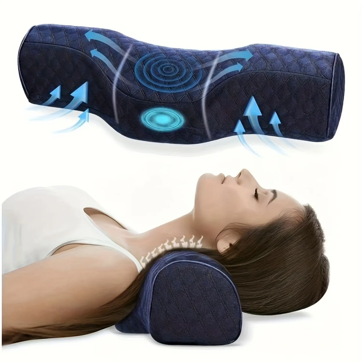 Oreiller cervical ergonomique 1 pièce, durable et confortable, idéal pour les voyages et la relaxation 4