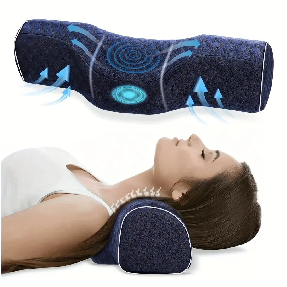 Oreiller cervical ergonomique 1 pièce, durable et confortable, idéal pour les voyages et la relaxation 7